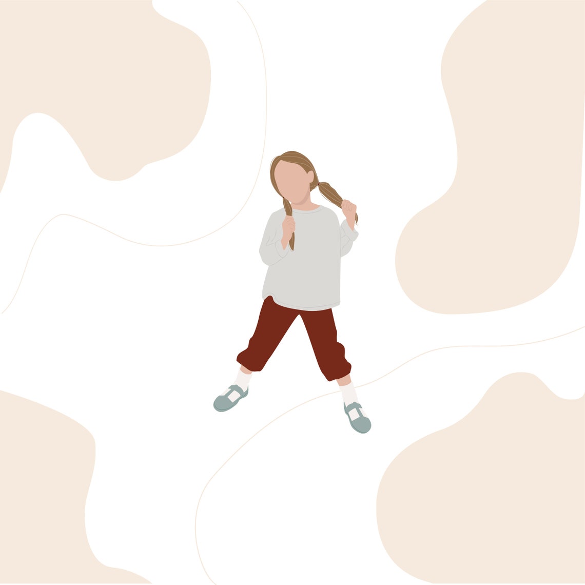 Flat Vector People Illustration Kids Clipart - Etsy