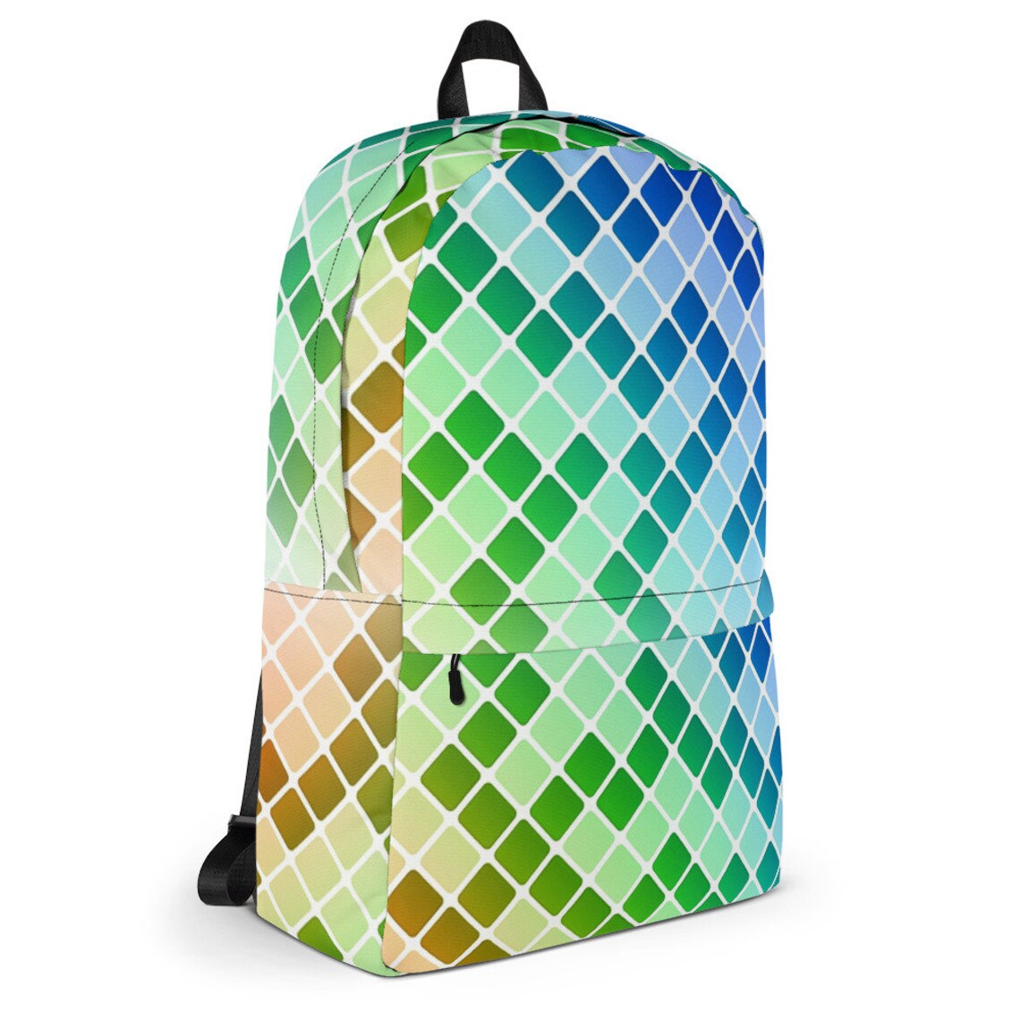 Geometric Pattern Backpack / Cool Color Backpack / Crazy Etsy UK