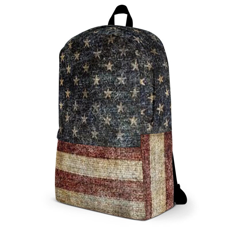 Premium Vintage American Flag Backpack - All-over America Print - Etsy