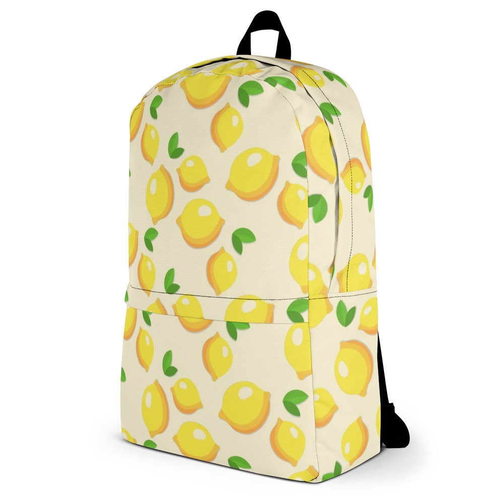 ★ACOC★ Tiered Banding BackpackLime Lemon 5004017076 Lemon Backpack / Lemon Design Bag / Fruit Pattern Backpack