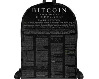 Bitcoin Whitepaper Rucksack, Geschenk für Krypto-Enthusiasten