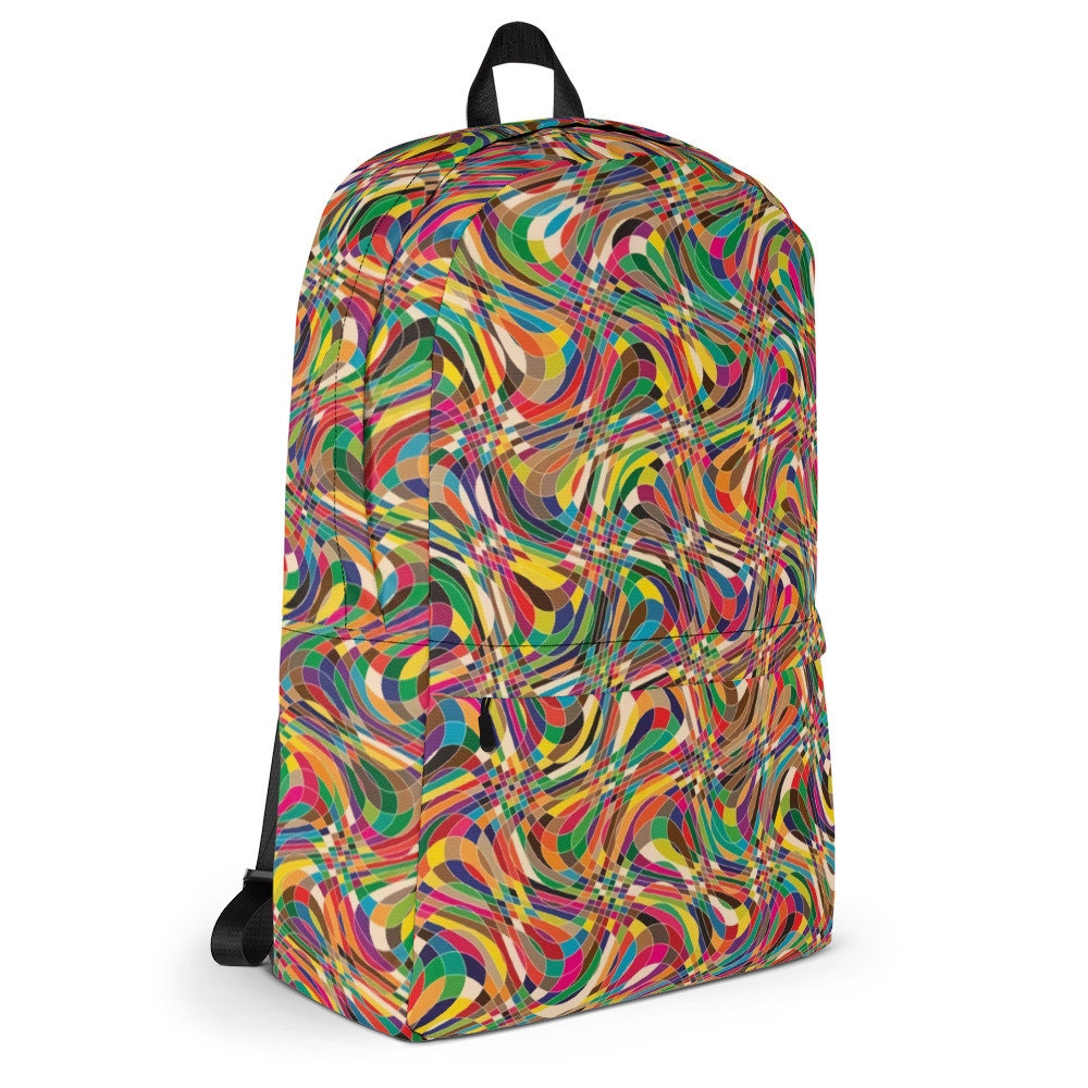 Colorful Pattern Backpack / Back to School Backpack / Vibrant Etsy