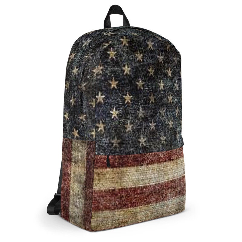 Premium Vintage American Flag Backpack - All-over America Print - Etsy