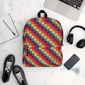 Rasta Backpack / Pattern Backpack / Back to School / Cool Design Backpack / Custom Backpack / School Bag