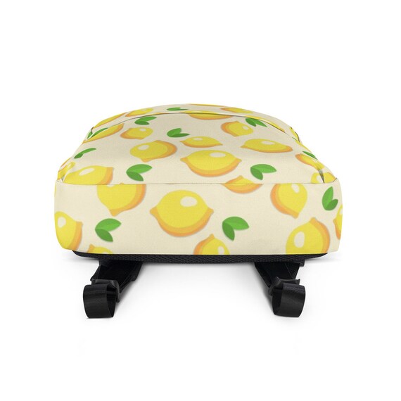 Lemon Backpack / Lemon Design Bag / Fruit Pattern Backpack