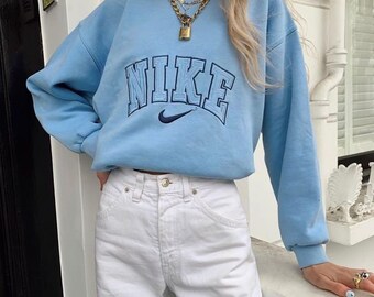 light blue nike sweatshirt vintage