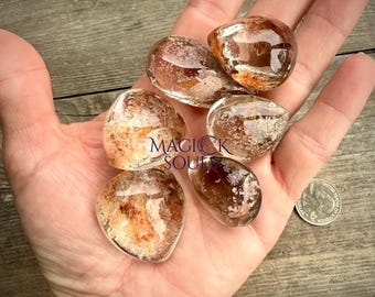 Lodolite Garden Quartz Teardrop Crystal