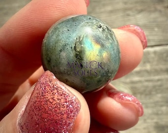 Mini sphères en cristal de labradorite