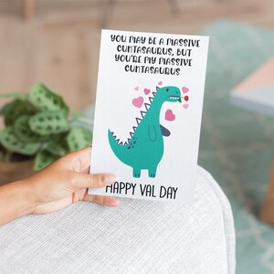 Carte de Saint-Valentin - Massive Cuntasaurus | Pour elle pour lui | Carte de Saint-Valentin inappropriée | Amour et rencontres | Humour adulte | LGBTQ+