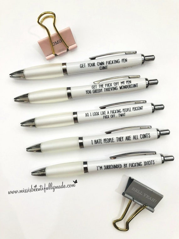 Rude Profanity Pens - Cheeky Novelty Office Stationary