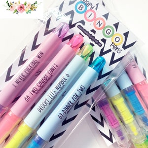 Bingo Highlighter Pens | Stationery Gift | Banter Pens | Bingo Dabber Pens | Bingo Lover | Gift For Nan | Office Stationery | Bingo Markers