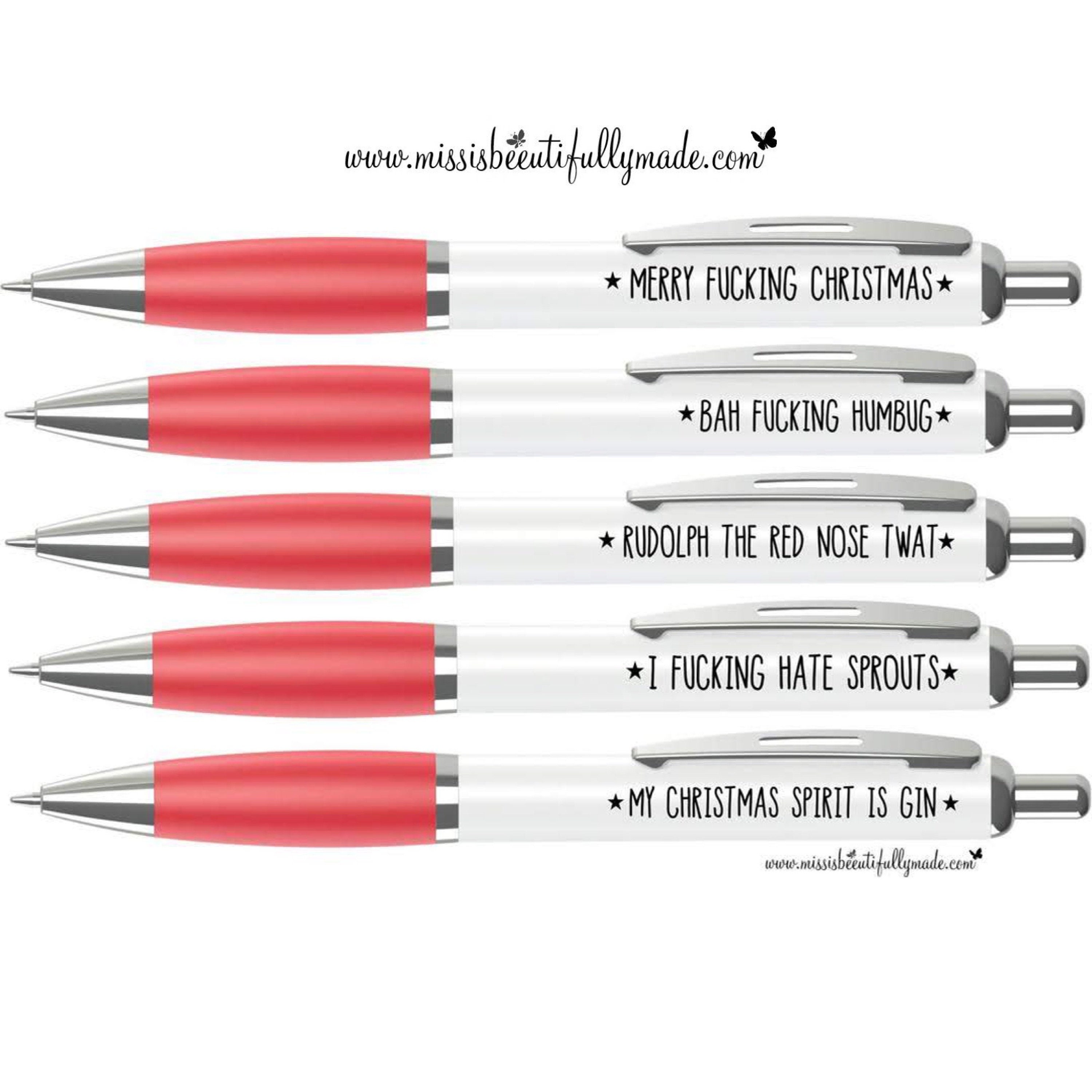 Funny Pens - Rude Cheeky Novelty Office Stationary Secret Santa Sweary Pen  Fun