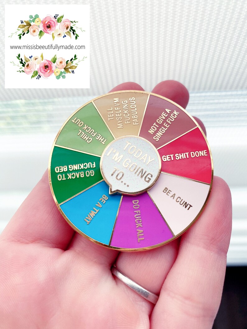 Spin Wheel Pin Badge Etsy