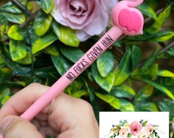 Flamingo Geen eikels gegeven Pen | Briefpapier | Flamingovogels | Kantoorpennen | Grappige pennen | Notitieboekje en lijsten | Kawaii-flamingo | School | Gelpen