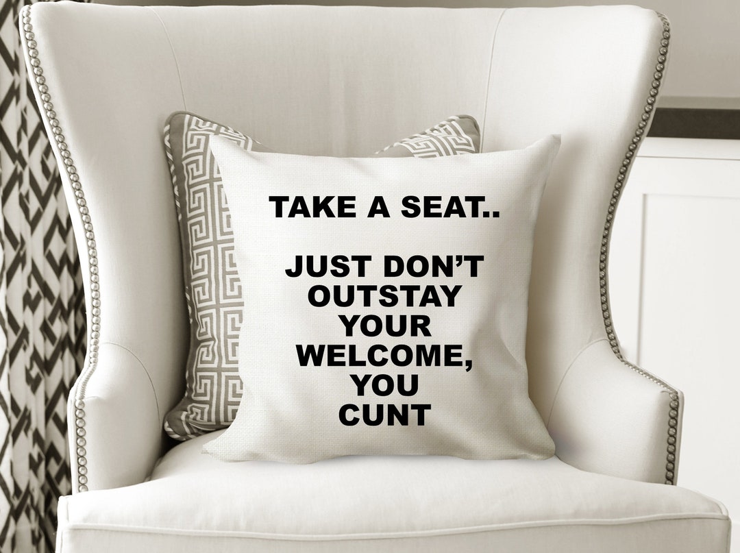 Funny Cushion Cover Profanity Cushion Rude Pillow Gift Etsy