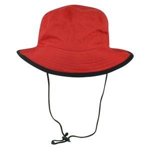 Fisherman Sun Bucket Crusher Hat Red Outdoors Camping One Size Hunting Blank