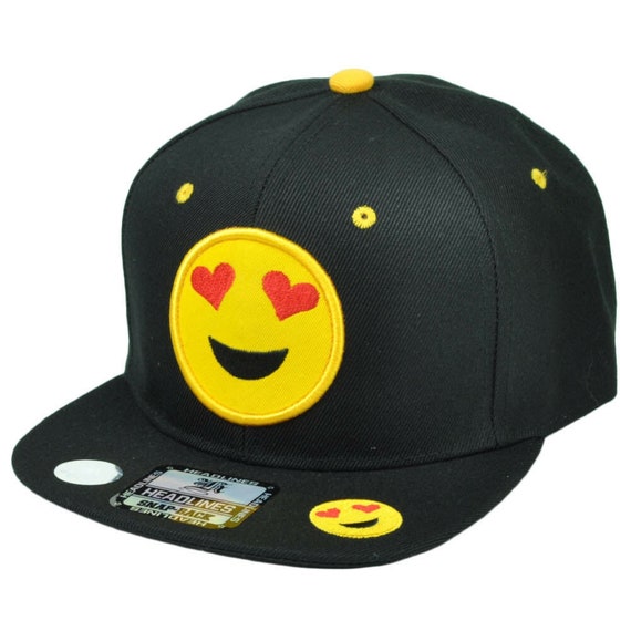 Buy Emoji Heart Eyes Face Emoticons Text Symbol Snapback Hat Cap