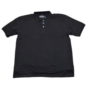 Red Jacket Collar Polo Button Dress Shirt Mens Adult XLarge Black Short Sleeve