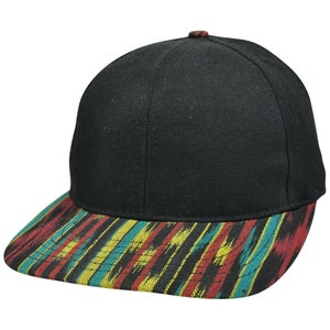Jamaican Rasta Rastafarian Pattern Bob Marley Blank Flat Bill Snapack Hat Cap