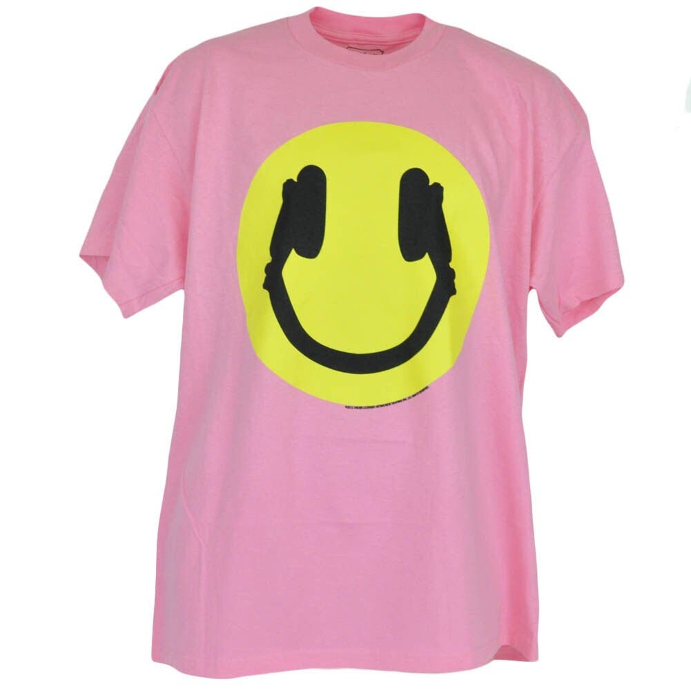 Smiley Happy Face Headphones Tshirt Music Shirt Graphic Tee Etsy