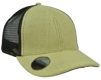 Plain Duke Straw Brown Mesh Built In Bottle Drink Opener Snapback Blank Hat Cap