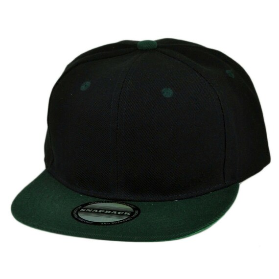 Solid Plain Flat Bill Hat Cap 