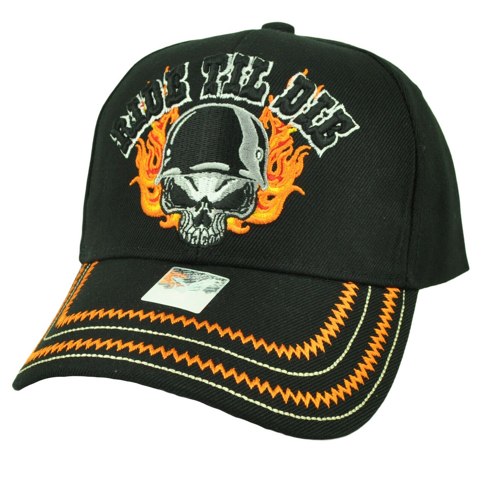 Fire Skull Mesh Caps Adjustable Unisex Snapback Trucker Cap