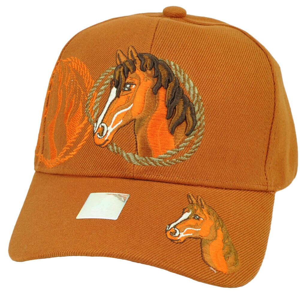 Rope Horse Riding Race Rodeo Animal Mustang Adjustable Hat Cap Burnt