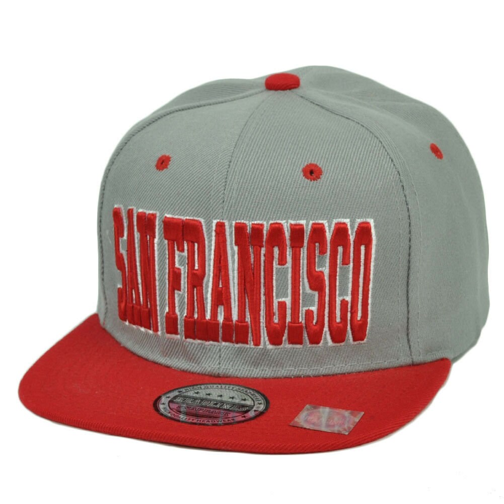 San Francisco Flat Bill Hat Cap City California Snapback Etsy
