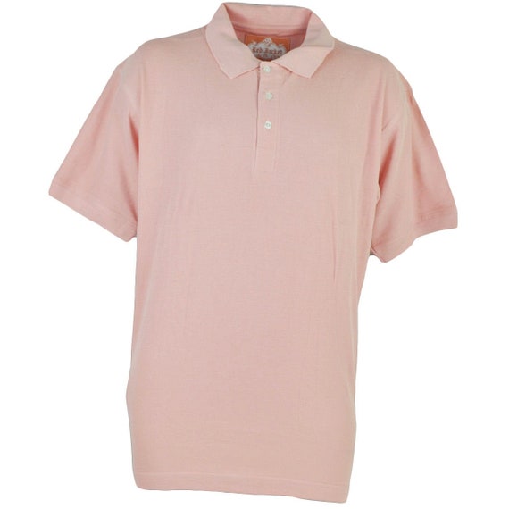 Red Jacket Collar Polo Peach Solid Button Dress Shirt Men's Adult Short  Sleeve - Etsy
