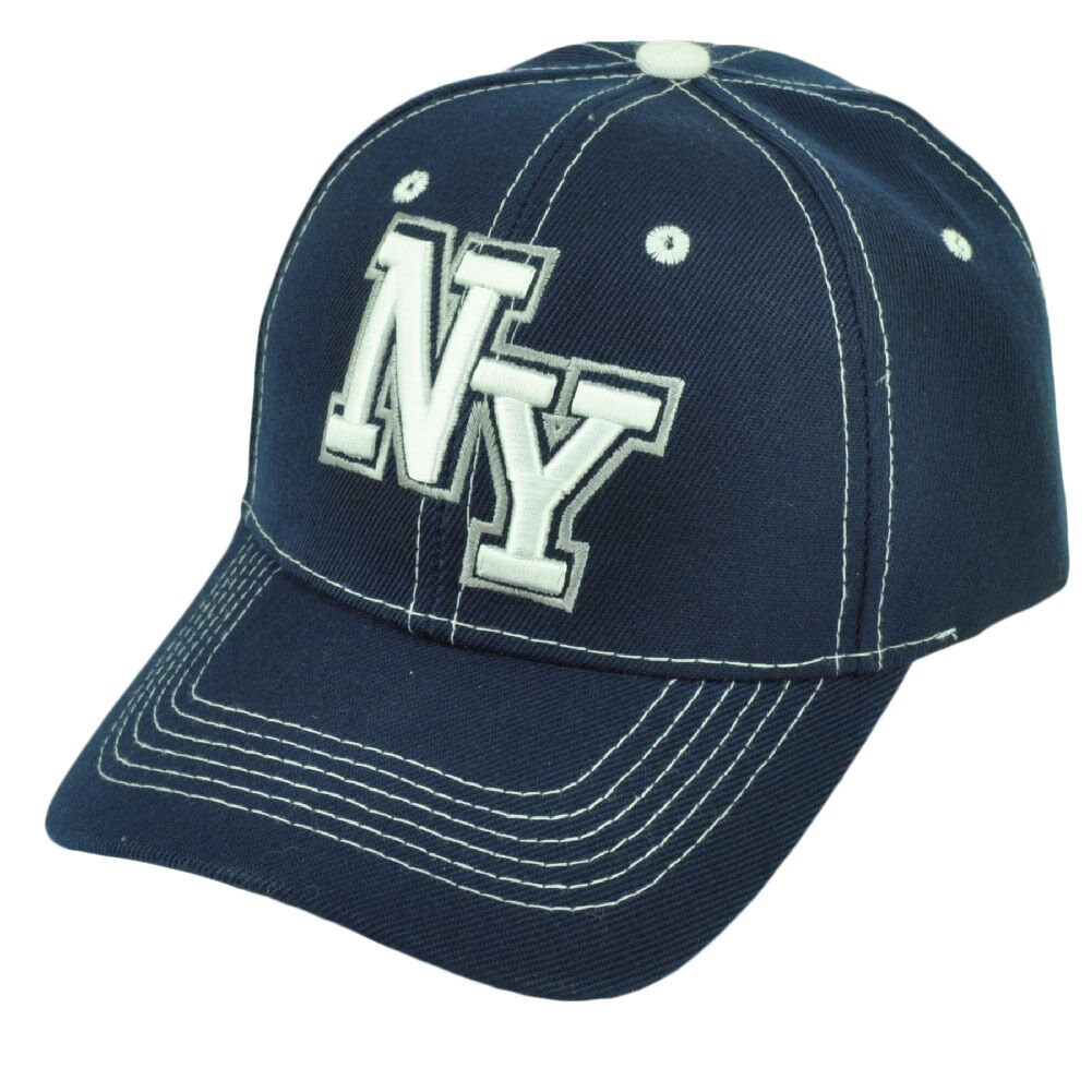 Apple Navy Blue Adjustable Curved Bill 