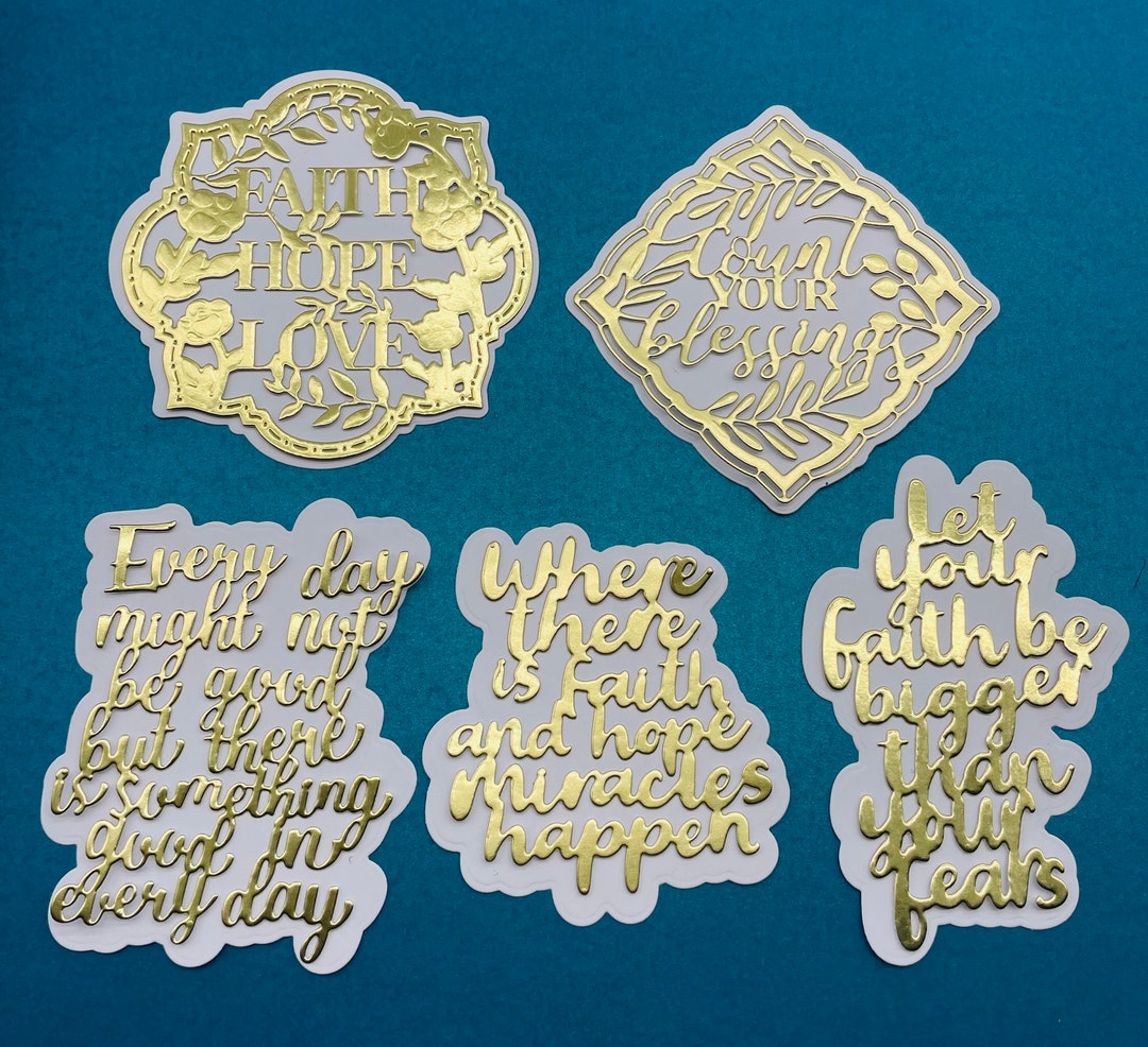 Die Cut Sentiments, Inspirational Die Cuts, Die Cut Card Layers Etsy