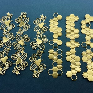 Bee Diecuts, Honey Die Cuts, Foil Bees, Paper Bees for crafts