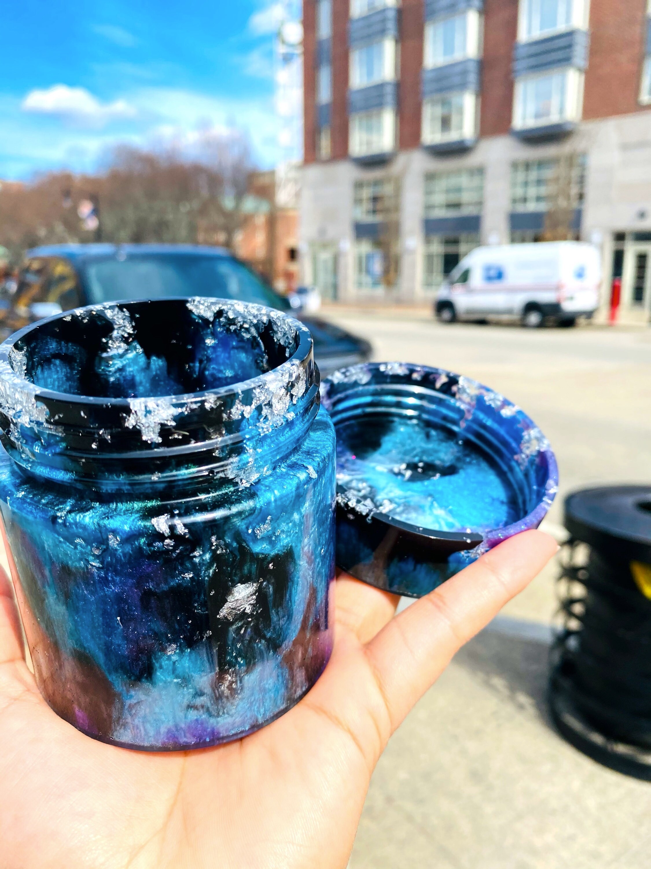 Handmade Resin Jar Stash Jar Storage Jar Jar Etsy