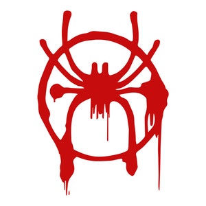 Miles Morales Spider Spray Paint SVG, PNG, DXF, Couper des fichiers, couches, Cricut, Silhouette, Fabrication de cartes, Artisanat en papier, Clipart, Vinyle autocollant
