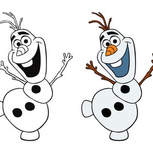 Olaf SVG - PNG, DXF, bestanden knippen, gelaagd, Cricut, silhouet, scrapbooking, kaart maken, papier ambachten, clipart, vinyl sticker