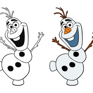 Olaf SVG - PNG, DXF, Cut files, layered, Cricut, Silhouette, Scrapbooking, Card Making, Paper Crafts, Clipart, Vinyl decal