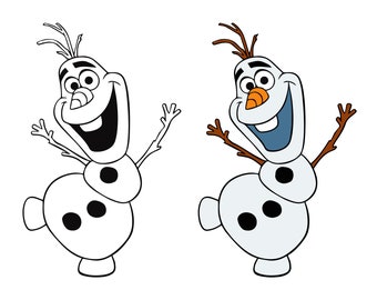 Olaf SVG - PNG, DXF, Cut files, layered, Cricut, Silhouette, Scrapbooking, Card Making, Paper Crafts, Clipart, Vinyl decal