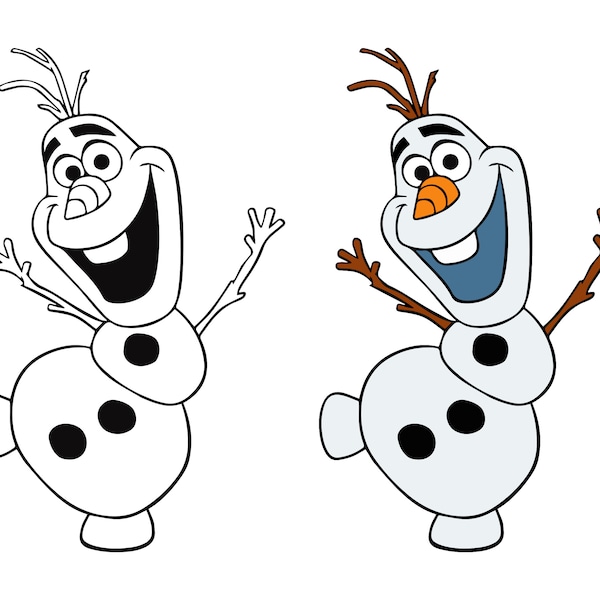 Olaf SVG - PNG, DXF, Cut files, layered, Cricut, Silhouette, Scrapbooking, Card Making, Paper Crafts, Clipart, Vinyl decal