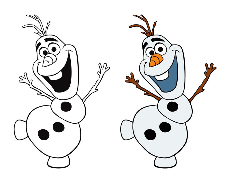 Olaf SVG PNG, DXF, Cut files, layered, Cricut, Silhouette, Scrapbooking, Card Making, Paper Crafts, Clipart, Vinyl decal image 1