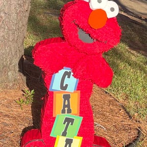 Pull String Elmo Pinata Elmo Inspired Piñata / Personalized Piñatas - Etsy