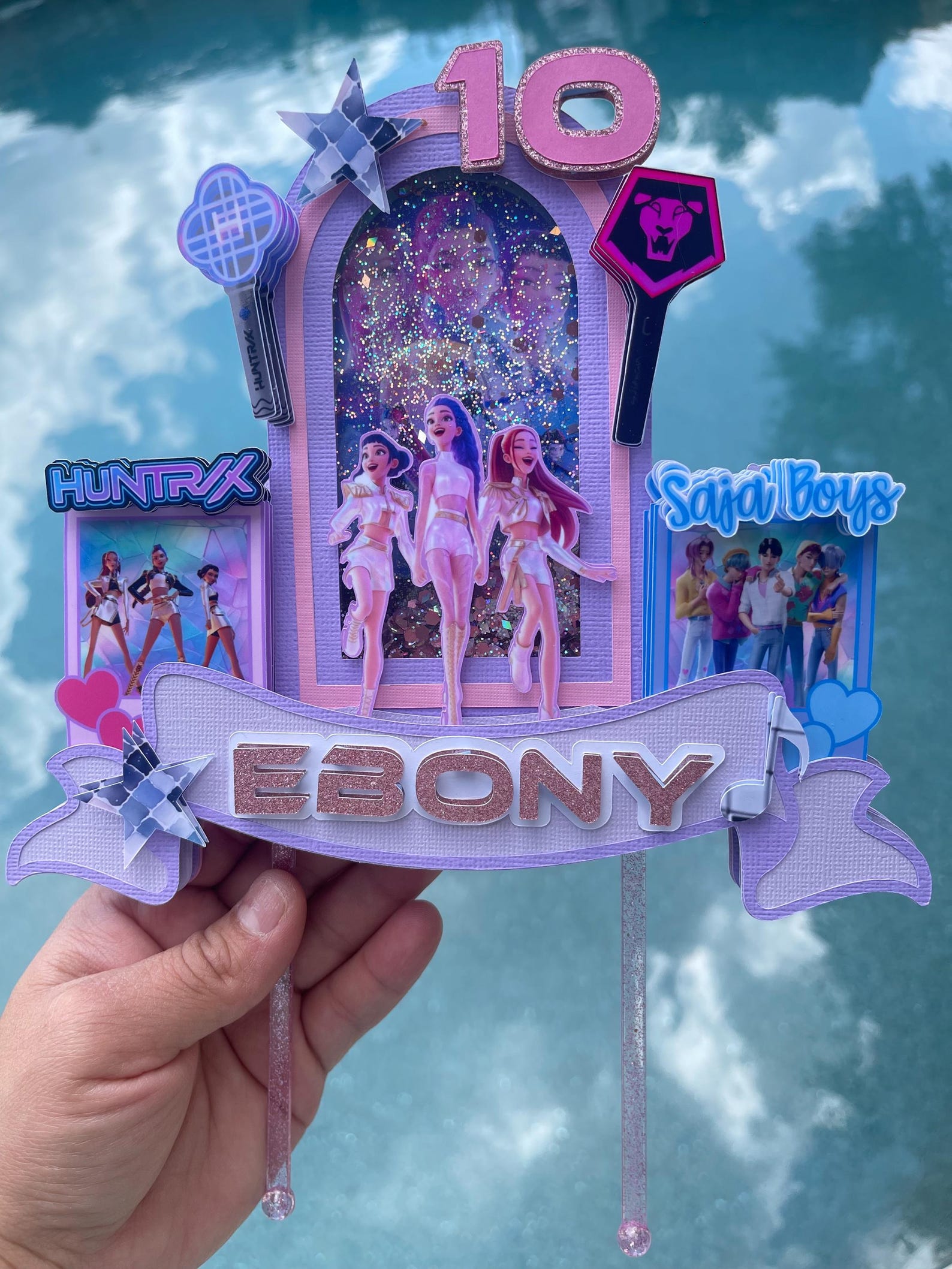 Huntrix Topper Demon Hunters Cake Topper K-pop Huntrix Custom Cake Topper Birthday ...