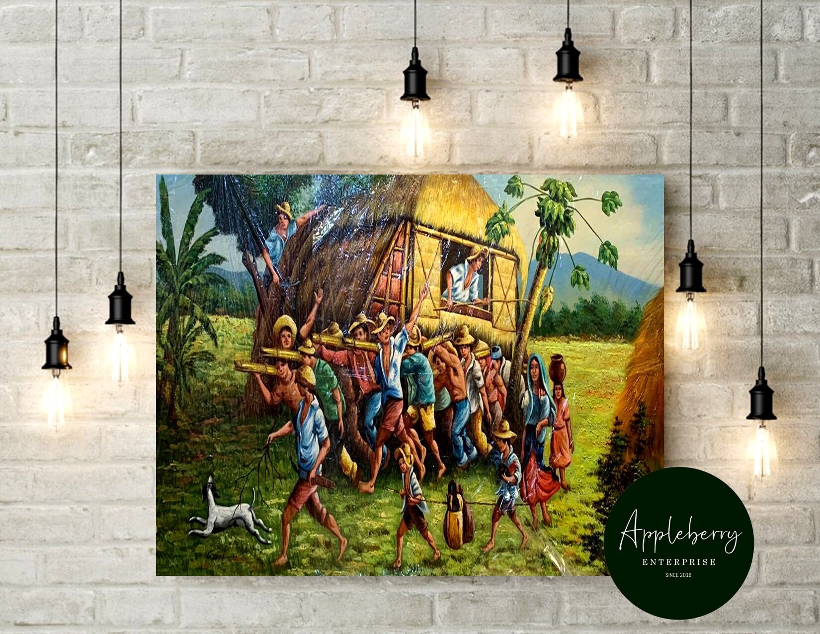Bayanihan Painting / Philippine Tradition / Philippine Culture Etsy
