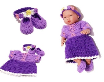 Crochet Rapunzel Costume: Newborn Princess Outfit with Flower Crown