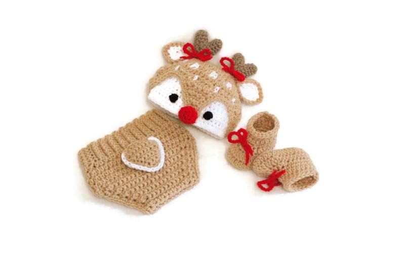 Simpático Peluche Navideño De 22 Cm, Muñeco Animal Reno, Adorno
