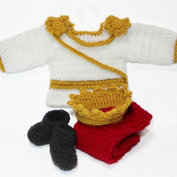 Baby Boy Prince Costume Crochet Prince Charming Inspired Outfit Cinderella Prince Costume Shower Gift Coming Home Outfit MADE TO ORDER