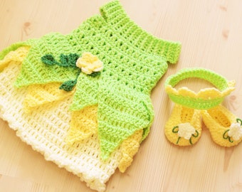 Princess Tiana Inspired Crochet Costume