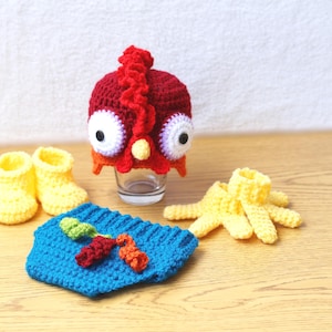 Crochet Baby Rooster Costume: Newborn Photo Prop, Hei Hei Inspired
