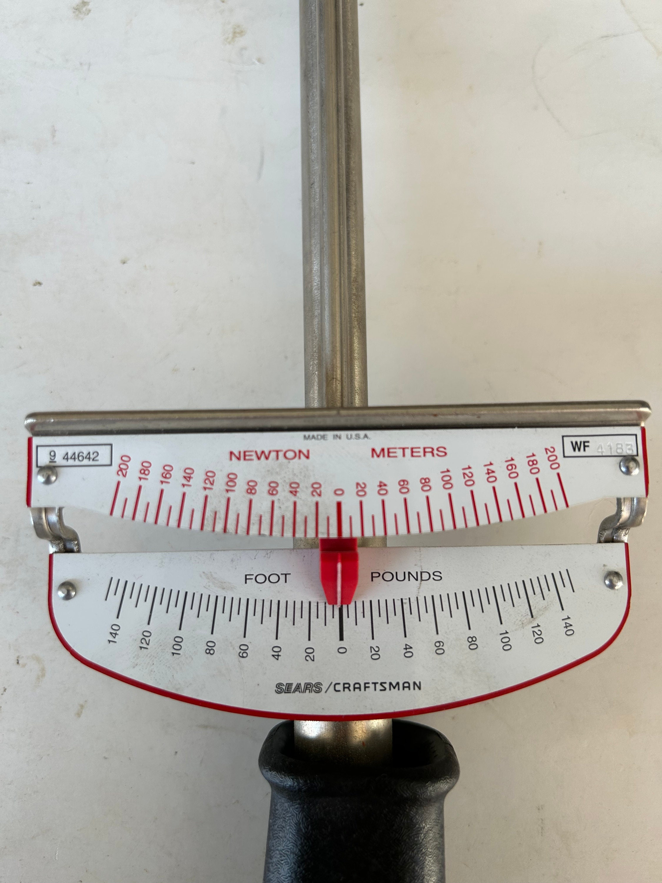 SEARS CRAFTSMAN TORQUE WRENCH 1/2 DRIVE 44642 0140 FT/LBS, 60 OFF