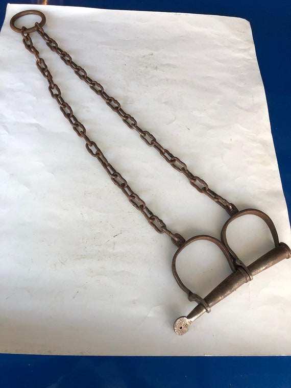 Leg Iron Shackles Rustic Jailer Prison Guard Cast Iron Metal Etsy